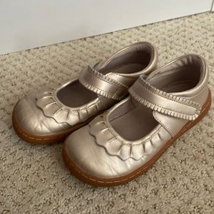 Size 13 Livie and Luca Ruche Mary Jane in Champagne color